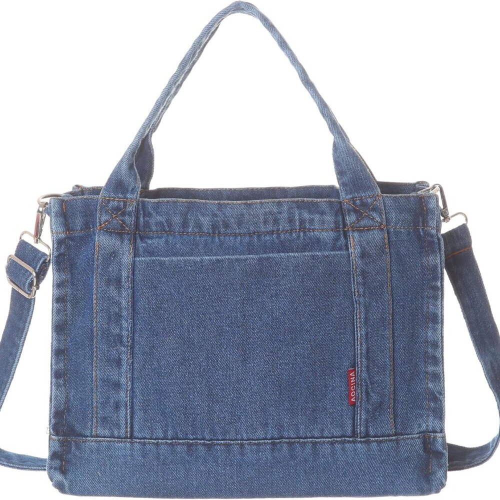 Denim Purse Jean Tote Bag for Women Crossbody Shoulder Weekend Bags Denim Purses